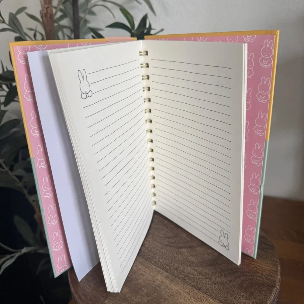 Miffy Pastel Spiral Notebook w STICKERS & Pen Set Orange Circle Studio MY019 New